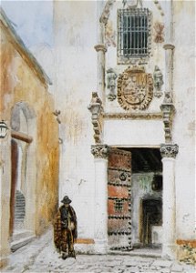 Sydlänskt motiv tiggare x Frans Wilhelm Odelmark