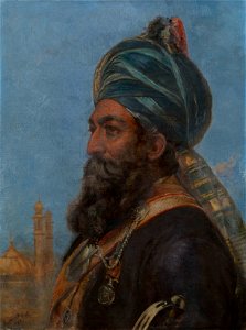 Sydney Prior Hall (1842-1922) - Risaldar Muhammed Afzul Khan, Sirdar, 11th Bengal Lancers - RCIN 403594 - Royal Collection