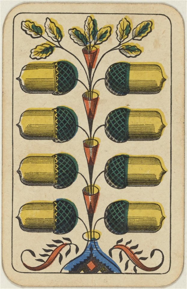 Swiss card deck - 1850 - 8 of Acorns