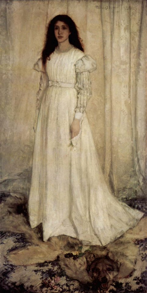 Symphony in White no 1 - The White Girl - Portrait of Joanna Hiffernan (by James Abbot McNeill Whistler)