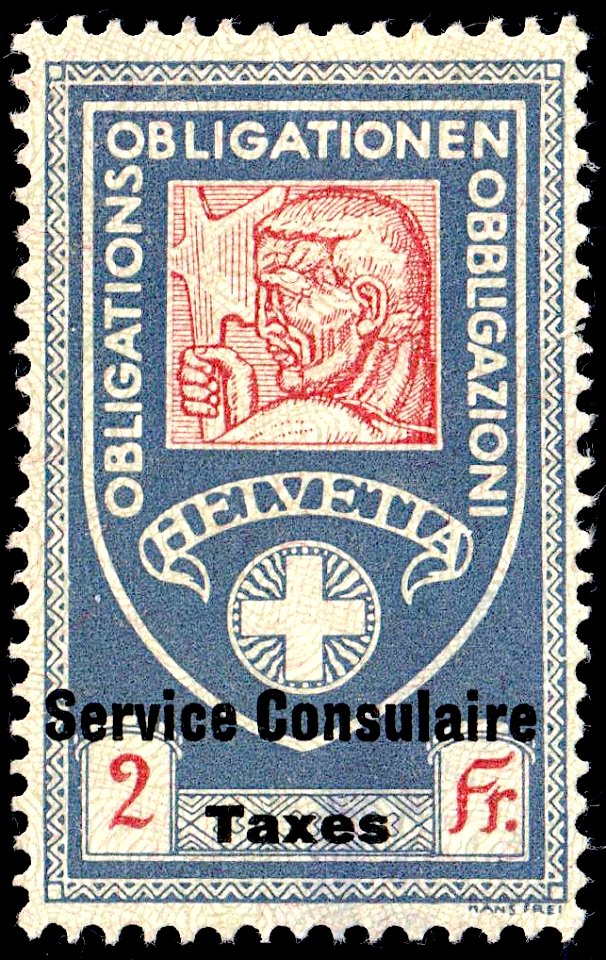 Switzerland federal consular revenue 1915 2Fr - 3