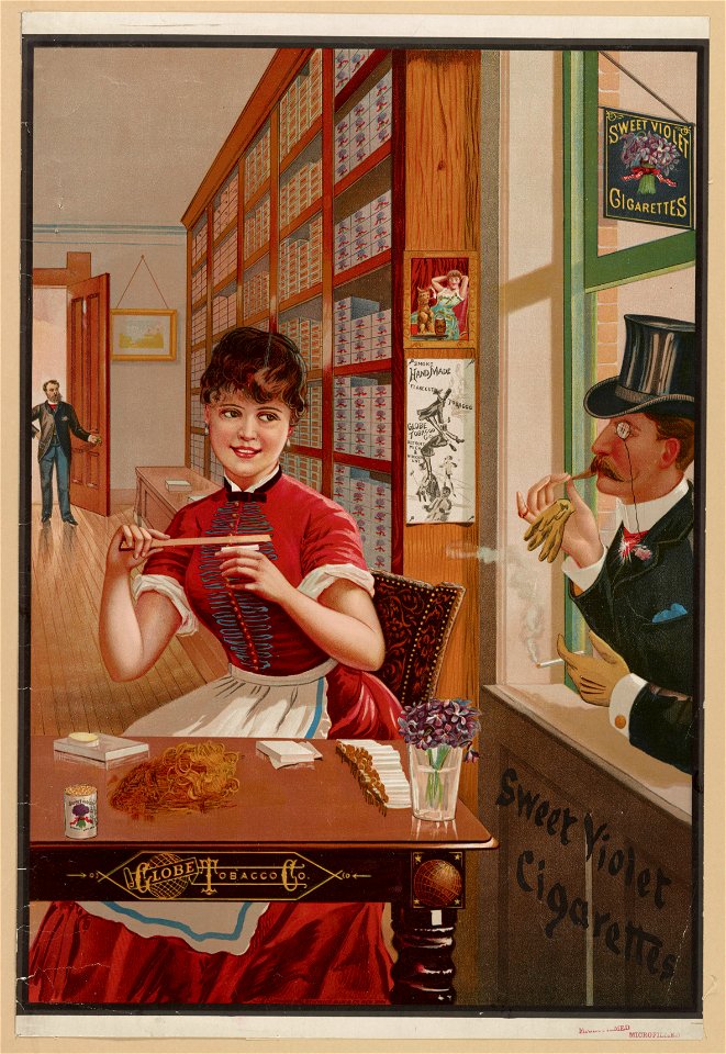 Sweet Violet cigarettes. Globe Tobacco Co. LCCN2003680533