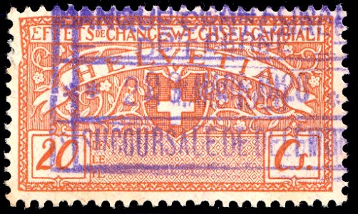 Switzerland federal revenue 1920 20c-27A