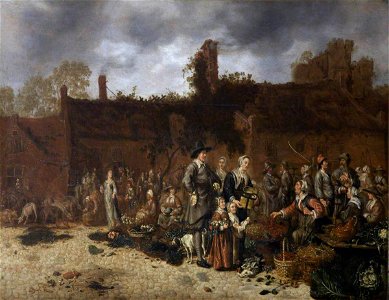 Sybrand van Beest (c.1610-1674) - A Village Market - 872108 - National Trust