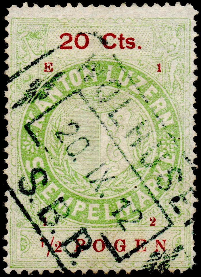 Switzerland Lucerne 1912 revenue 6 20c - 136 - E 1 12