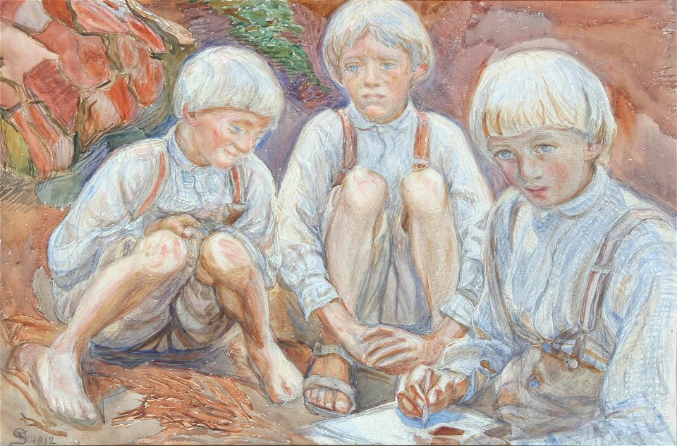 Fritz Syberg - Tre drenge - 1912