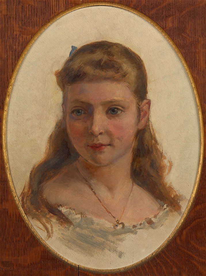 Sydney Prior Hall (1842-1922) - Princess Alix of Hesse, later Alexandra Feodorovna, Tsarina of Russia (1872-1918), when a child - RCIN 406276 - Royal Collection