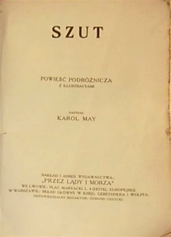 Szut Karol May 1909 title page