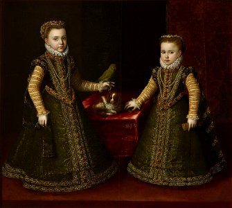Infantas Isabella Clara Eugenia and Catalina Micaela, 1570