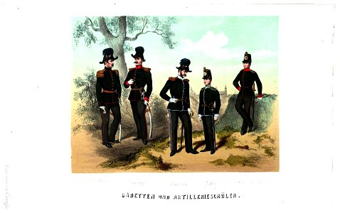 Sächsische uniformen kadetten 1859