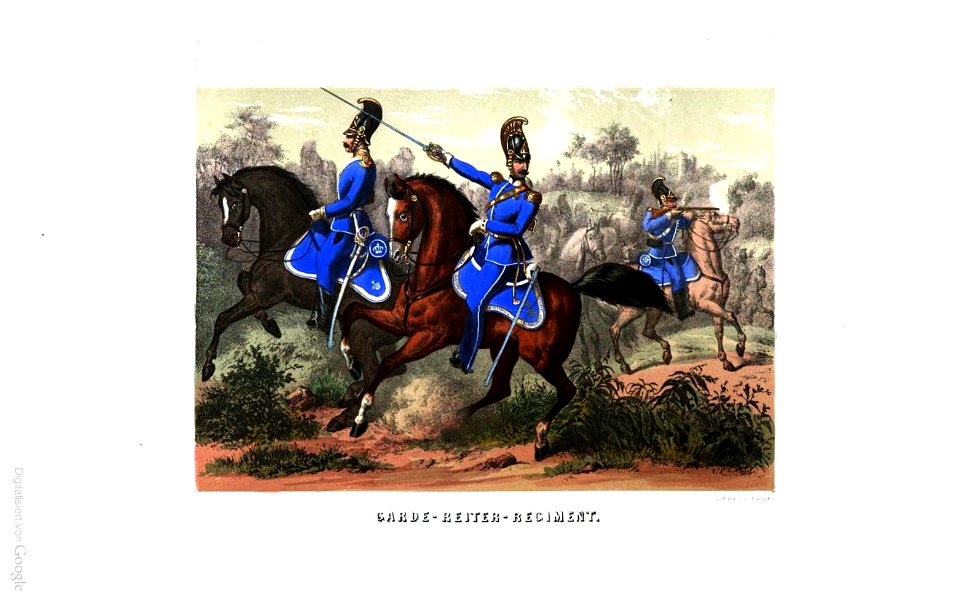 Sächsische uniformen garde reitende artillerie 1859