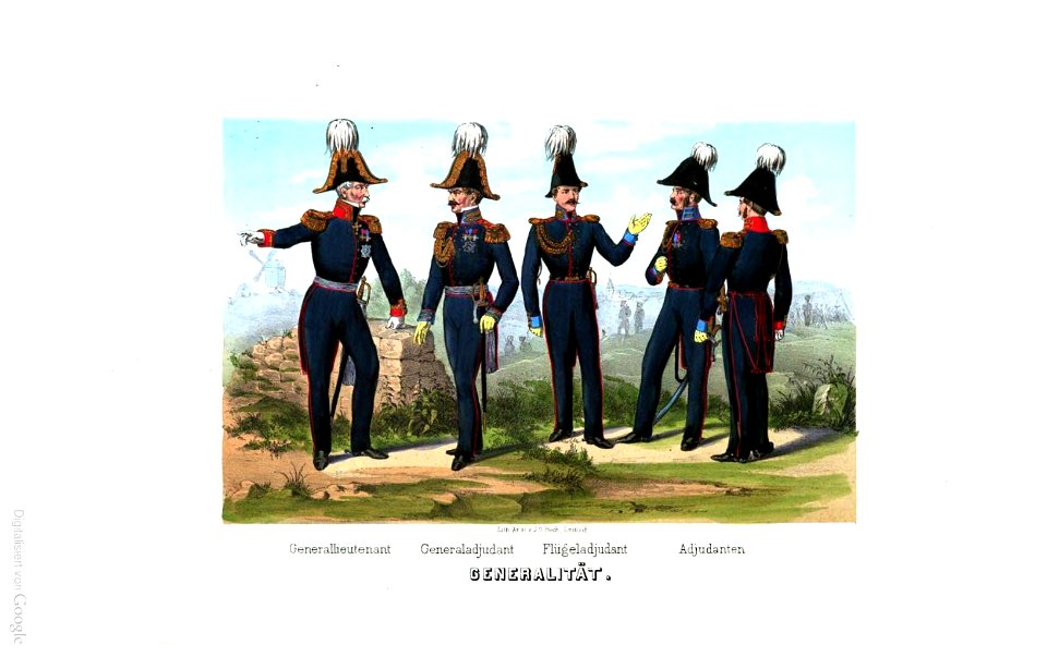Sächsische uniformen generalität 1832