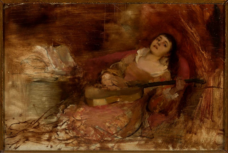 Szymon Buchbinder - Woman with a guitar - MP 206 MNW - National Museum in Warsaw