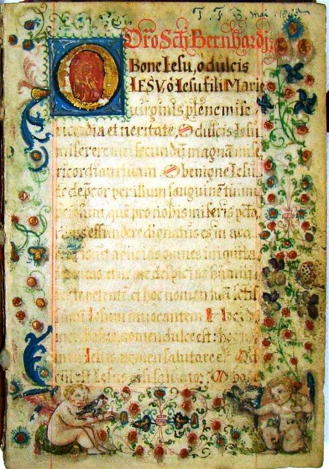 São Bernardo, página de incunábulo 02