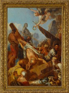 Sébastien Bourdon - Crucifiement de saint Pierre Esquisse pour le may de Notre-Dame de 1643 - P2134 - Musée Carnavalet