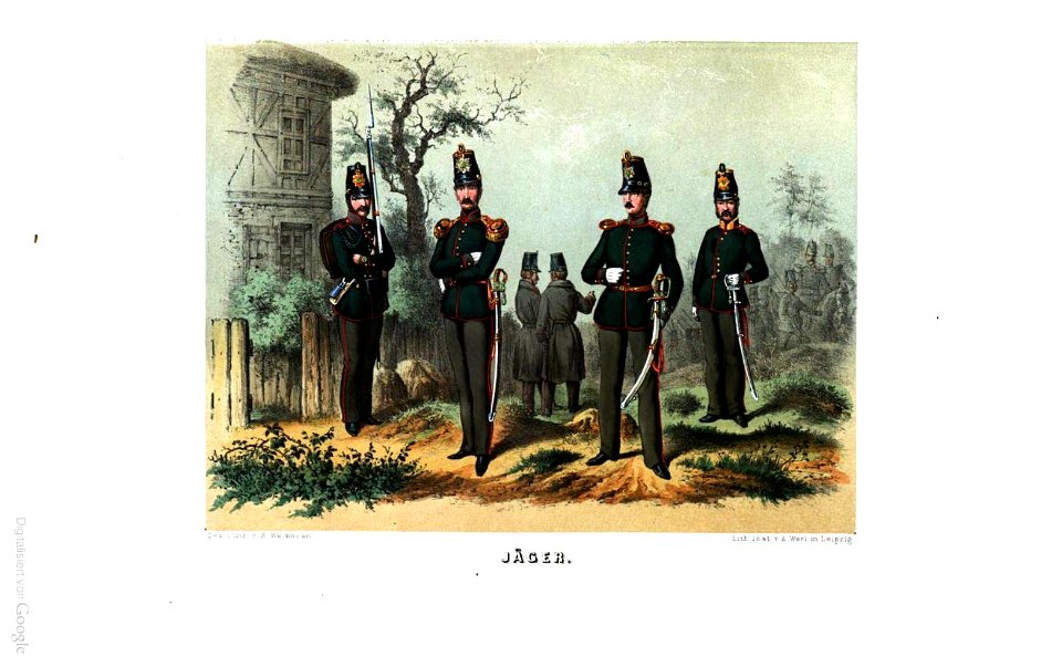 Sächsische uniformen jäger 1859