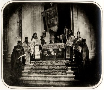 Szathmari, Carol - Der Schrein mit den Gebeinen des Heiligen Grigorios Dekapolites in Bistrita (Zeno Fotografie)