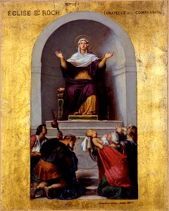 Sébastien Melchior Cornu - Esquisse pour la chapelle de la Compassion de l'église Saint-Roch , La Vierge consolatrice - PPP4545 - Musée des Beaux-Arts de la ville de Paris