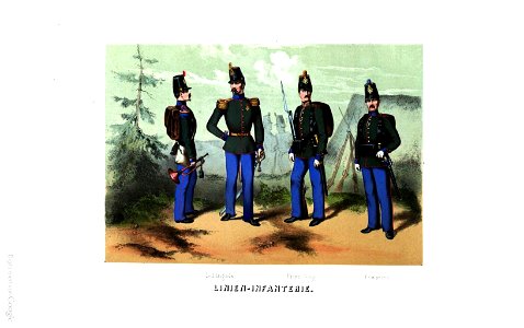 Sächsische uniformen linien infanterie 1859