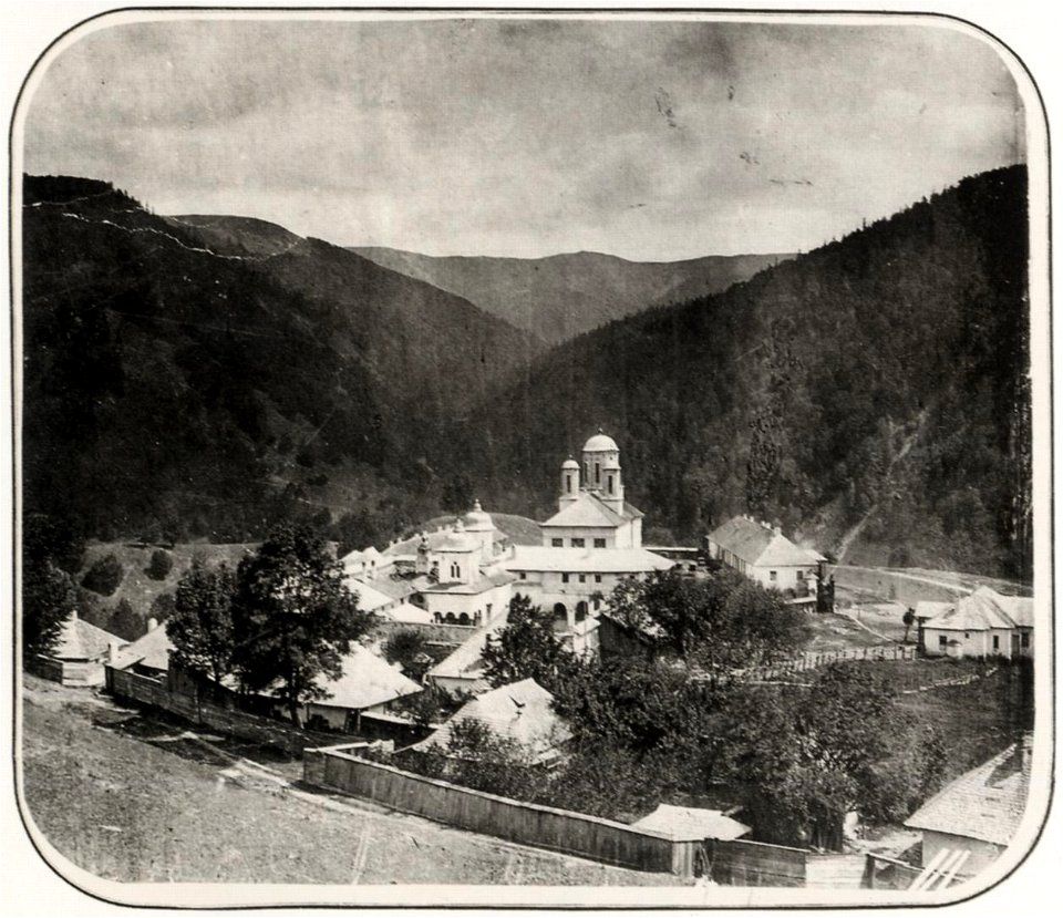 Szathmari, Carol - Blick auf das Kloster Sinaia in den Karpaten (Zeno Fotografie)