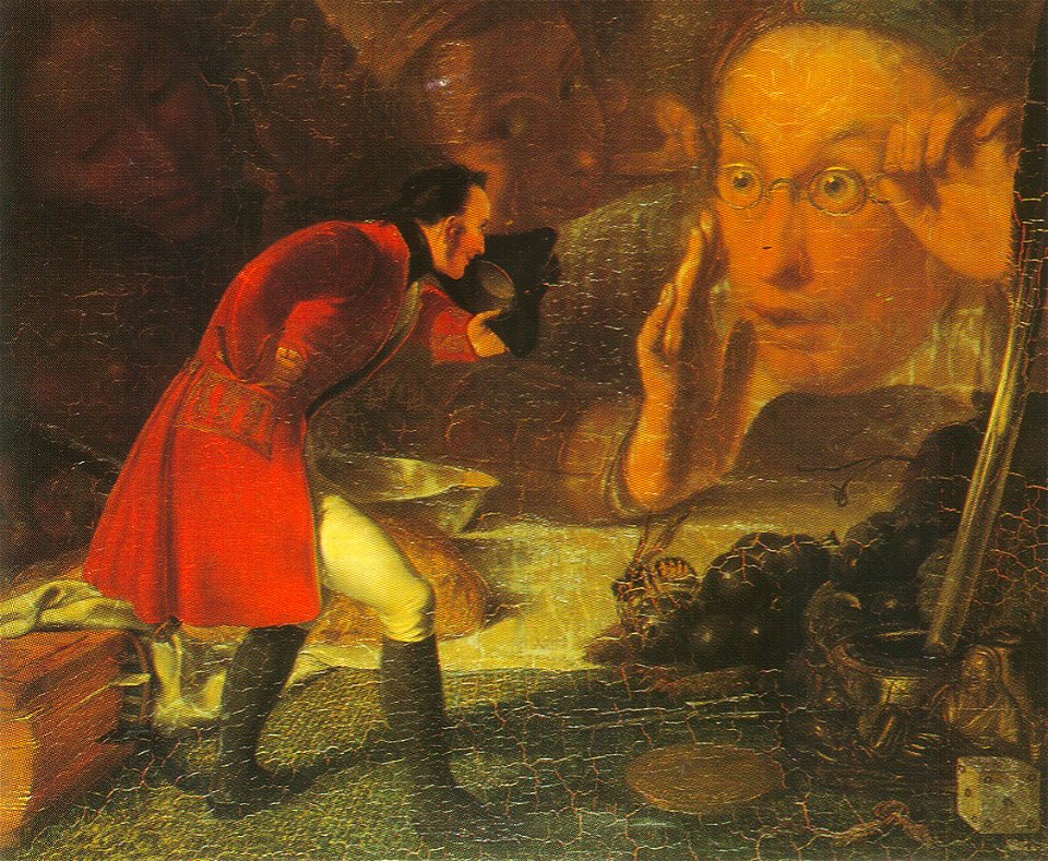 Szene aus Gulliver's Reisen - Gulliver in Brobdingnag