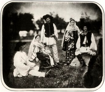 Szathmari, Carol - Trachtengruppe in Campulung (1) (Zeno Fotografie)