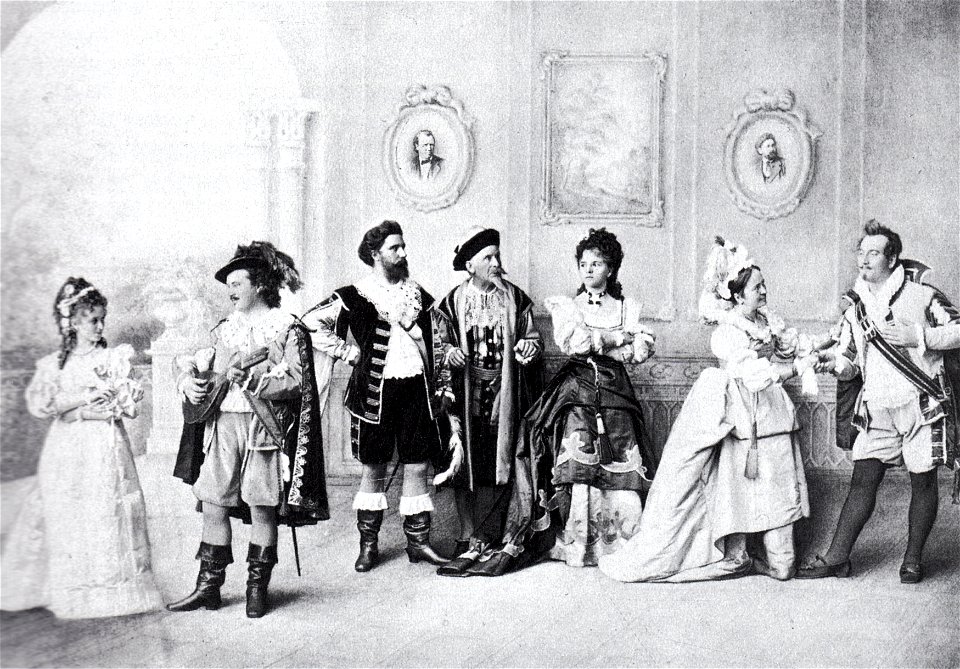Szene aus Goetz Der Widerspenstigen Zähmung Mannheim 1874