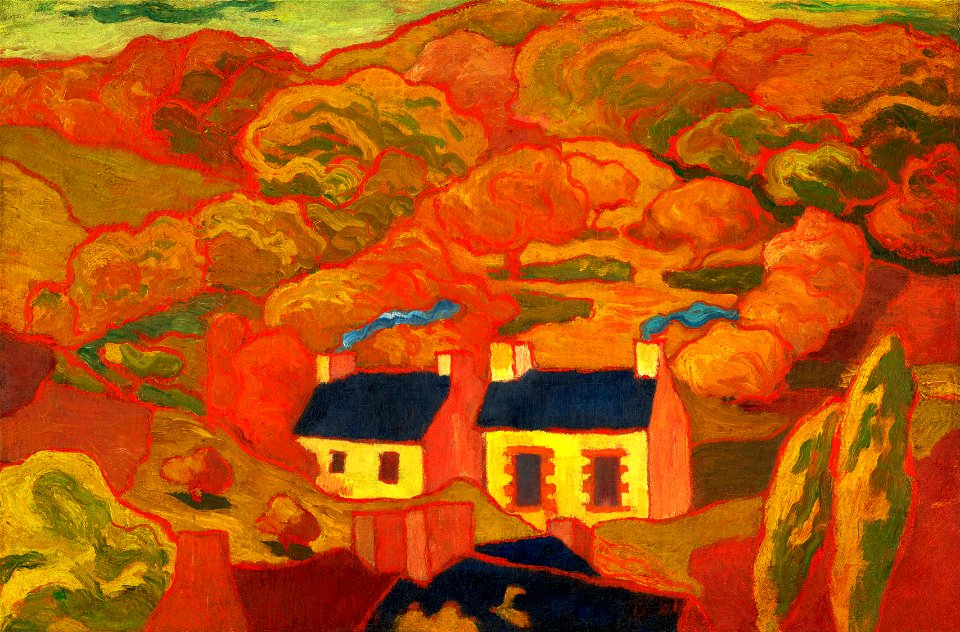 Séguin, Armand - Two Thatched Cottages (Les deux chaumières) - Google Art Project