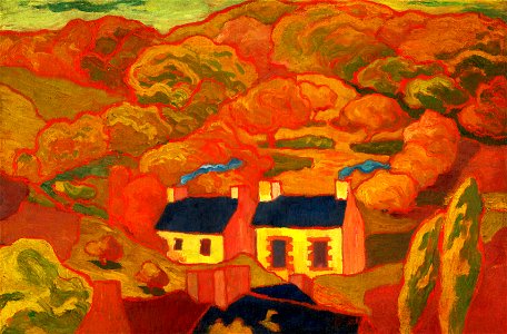 Séguin, Armand - Two Thatched Cottages (Les deux chaumières) - Google Art Project