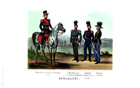 Sächsische uniformen generalität parade 1859