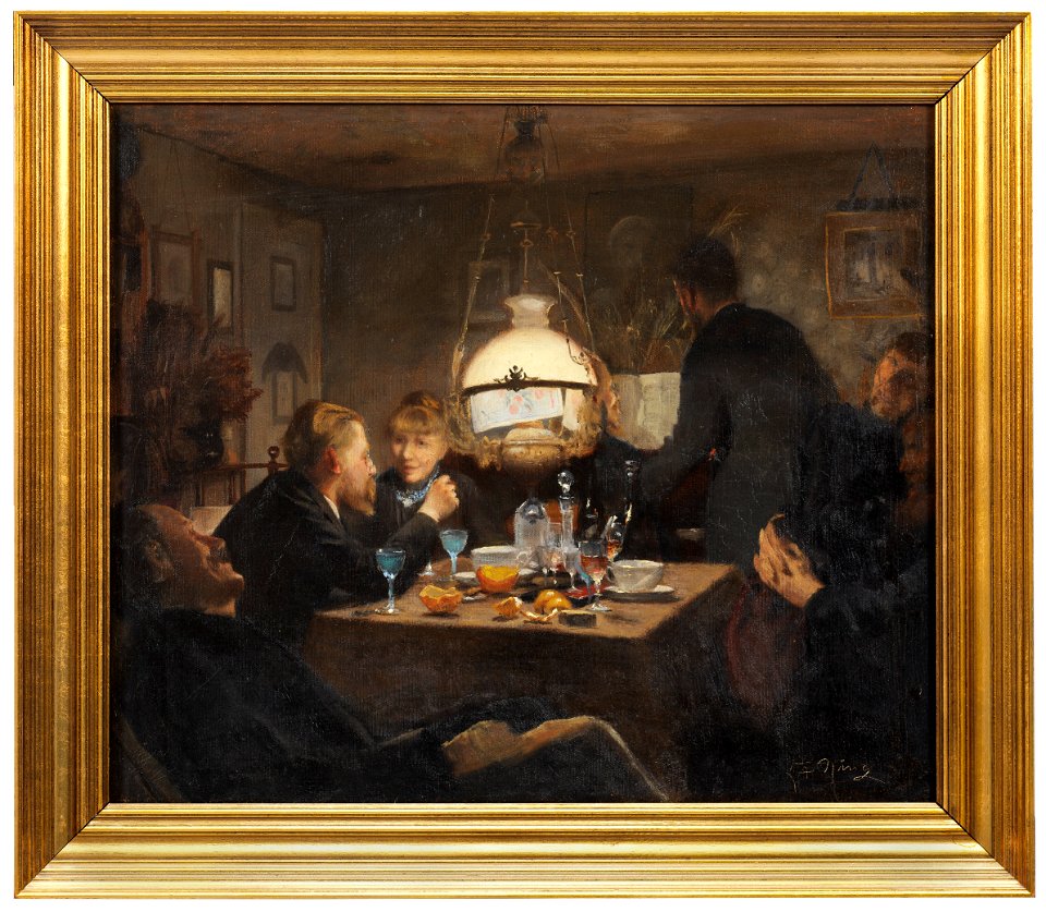 Sällskap i kvällsbelysning (Laurits Andersen Ring) - Nationalmuseum - 180229