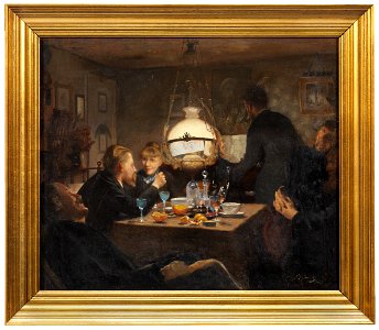 Sällskap i kvällsbelysning (Laurits Andersen Ring) - Nationalmuseum - 180229