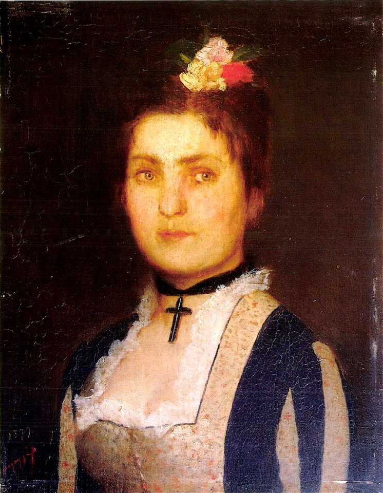 Szinyei Portrait of Mária Probstner 1879