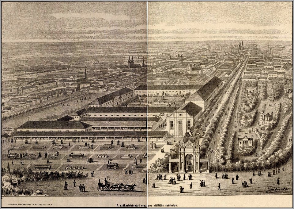 Székesfehérvári országos kiállítás színhelye. Mo. és a Nagyvilág, 1879