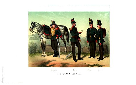 Sächsische uniformen fuss artillerie 1859
