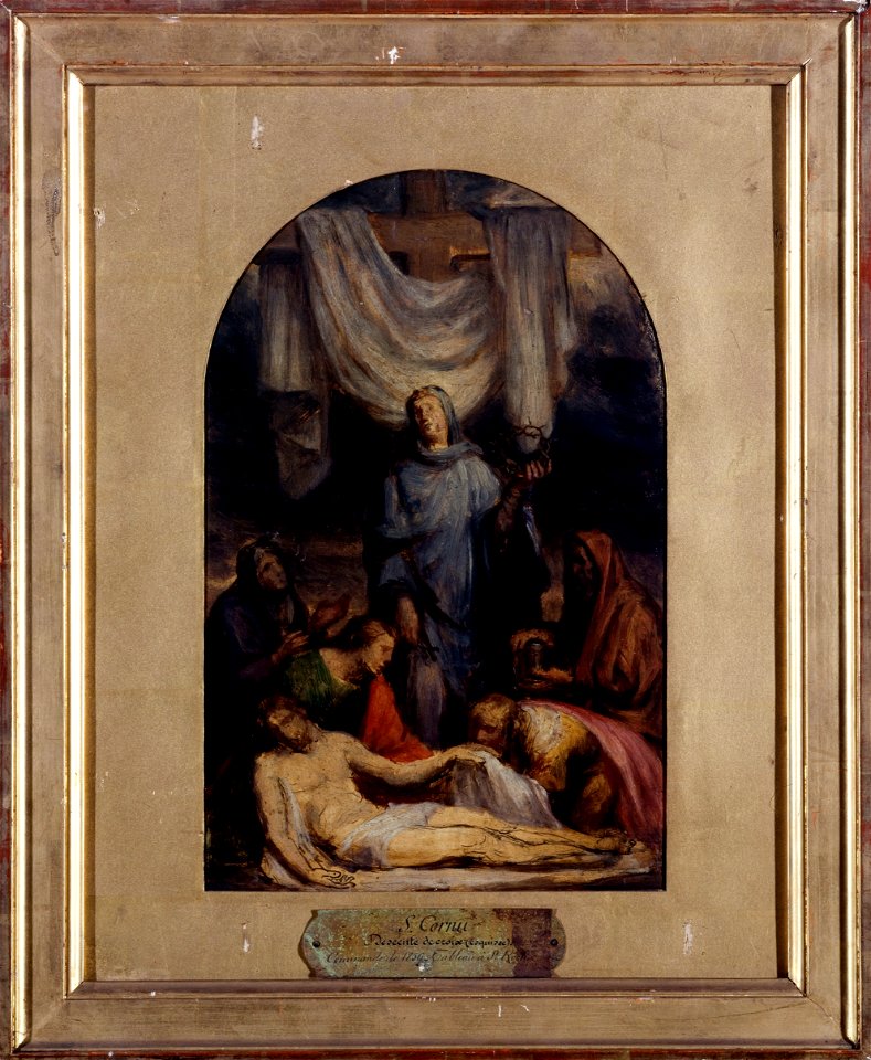 Sébastien Melchior Cornu - Esquisse pour la chapelle de la Compassion de l'église Saint-Roch , Le Christ descendu de la Croix - PPP4546 - Musée des Beaux-Arts de la ville de Paris