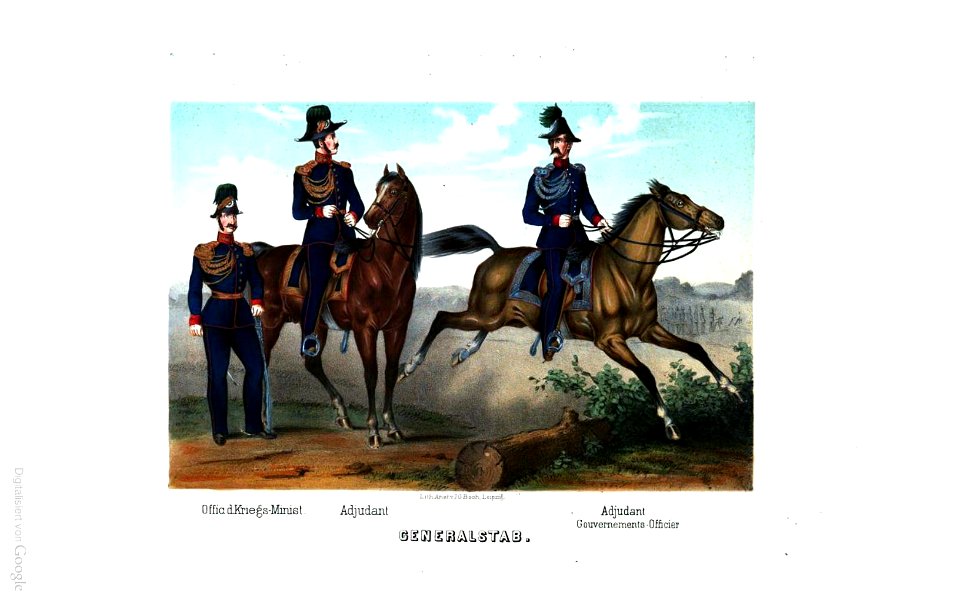 Sächsische uniformen generalstab 1859