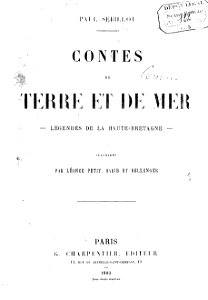 Sébillot - Contes de terre et de mer (page 1 crop)
