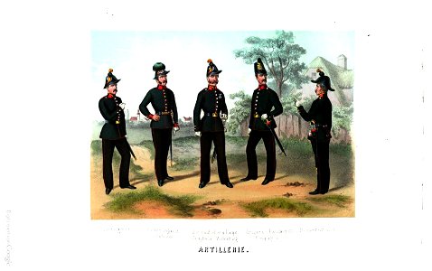 Sächsische uniformen artillerie 1859