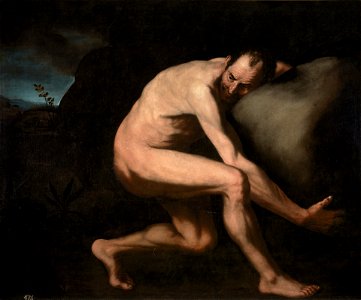 Sísifo, copia del original de José de Ribera (Museo del Prado)