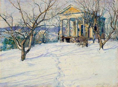 House in a Winter Landscape, 1891' Giclee Print - Jorgen Sorensen