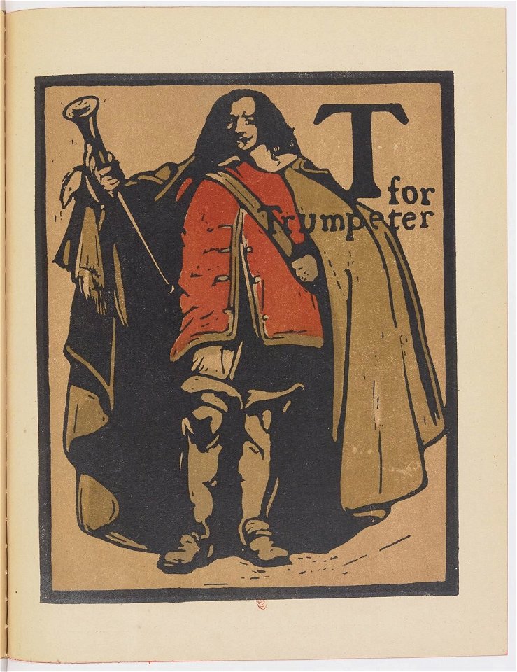 T for Trumpeter - An Alphabet by William Nicholson (1899)