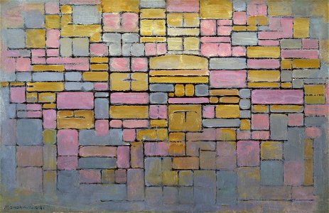 Tableau no 2 Composition no V, by Piet Mondriaan