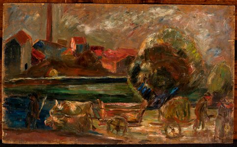 Tadeusz Makowski - Landscape with a factory chimney - MPW 2552 MNW - National Museum in Warsaw
