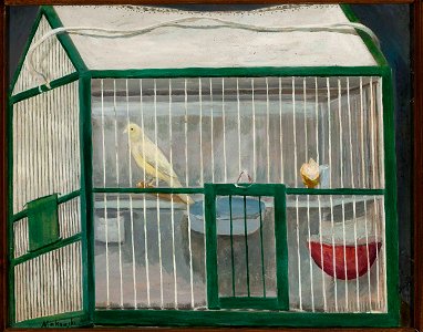 Tadeusz Makowski - Cage with a canary - MPW 2287 MNW - National Museum in Warsaw