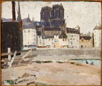 Tadeusz Makowski - Landscape with Notre-Dame Cathedral - MPW 2391 MNW - National Museum in Warsaw