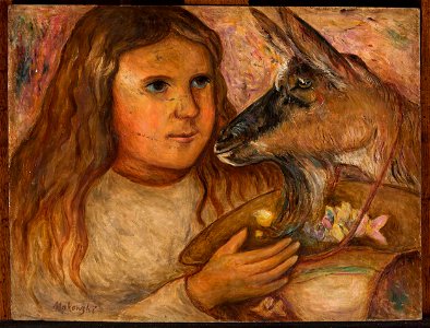 Tadeusz Makowski - Little girl with a goat - MPW 2562 MNW - National Museum in Warsaw