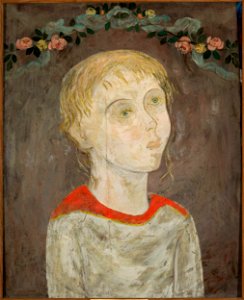 Tadeusz Makowski - Dziewczyna z girlandą kwiatów - MPW 2373 MNW - National Museum in Warsaw