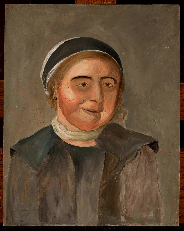 Tadeusz Makowski - Study of a woman in a black and white cap - MPW 2549 MNW - National Museum in Warsaw