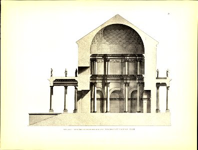 Tafel 020 Spalato - Querschnitt Mausoleum Diocletian - Robert Adam 1764
